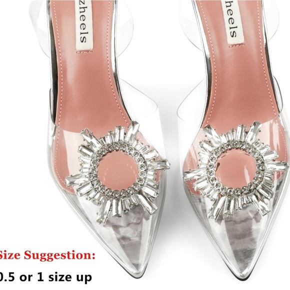 Elegant Clear Heels with Pearl Embellishments - Picture 3 of 4